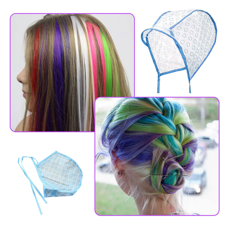 [Australia] - NITAIUN 12 Pcs Hair Highlighting Kit, 4 Pcs Hair Disposable Frosting Cap with Plastic Hook Needles, 2 Hair Dye Comb Hair Dye Brushes Salon Home Use Hair Coloring Supplies (12 Pcs) 
