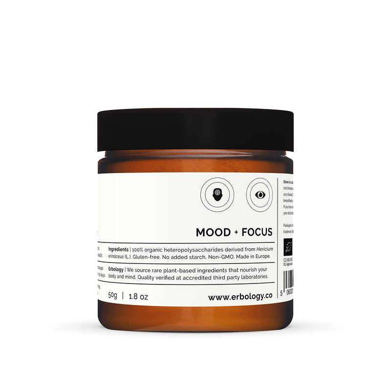 [Australia] - 100% Organic Lion's Mane Mushroom Powder 50g - 32% Beta-glucans - Calm and Focus - Hericium Erinaceus - Small Batch - Sustainably Grown in Europe - Vegan - Non-GMO - No Added Fillers 