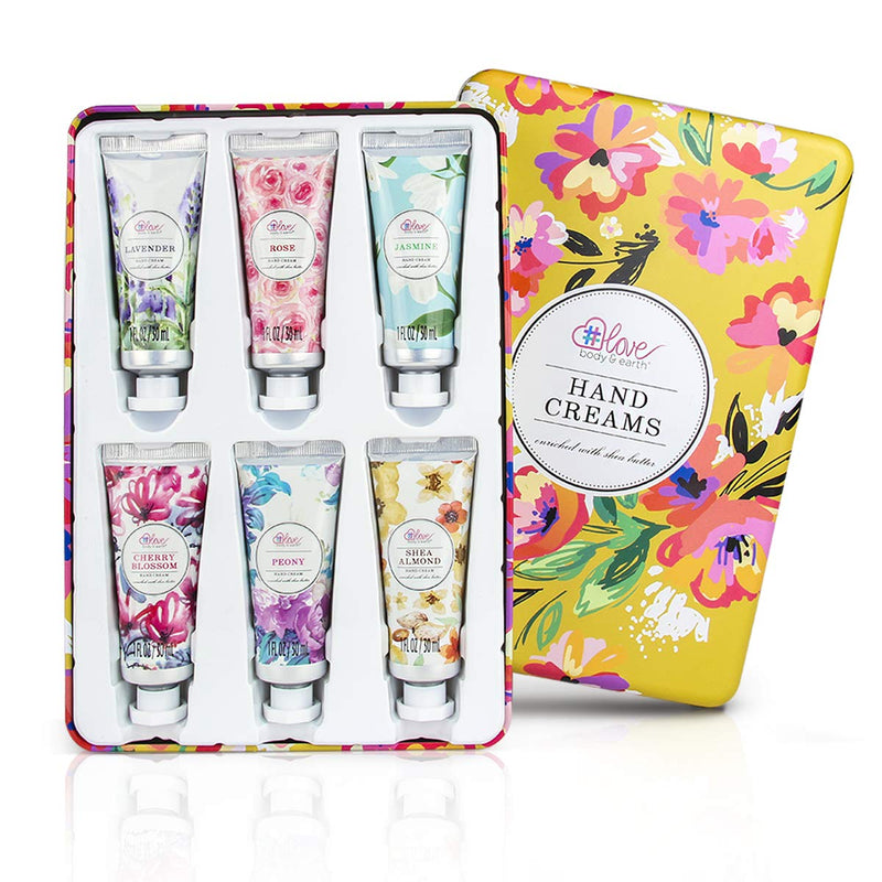 [Australia] - Hand Cream Gift Set - Hand Lotion Set for Women, Travel Size Hand Cream Enriched with Shea Butter and Glycerin to Moisturize Dry Hands, Gifts for Women, Birthday. 6 x 1.0 oz/30ml 