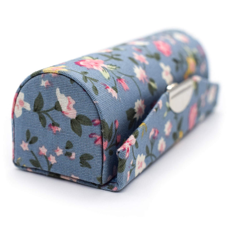 [Australia] - AUEAR, 4 Pcs Women Floral Lipstick Case with Mirror Lipstick Holder for Purse Travel Makeup Storage Organizer (Small Flower Pattern) Small Flower Pattern 