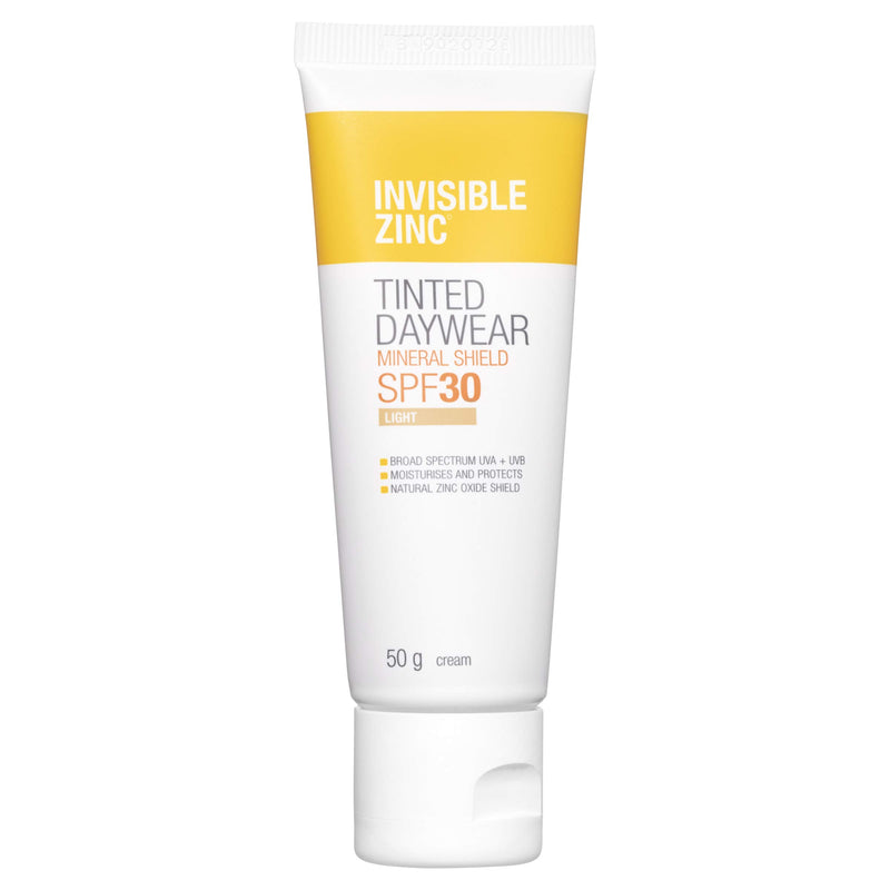 [Australia] - Invisible Zinc Light Tinted Daywear SPF 50+ - Daily Moisturizer With Sun Protection & Sheer Foundation To Nourish & Prevent Appearance Of Premature Aging Caused By Harmful UV Rays - 50g 