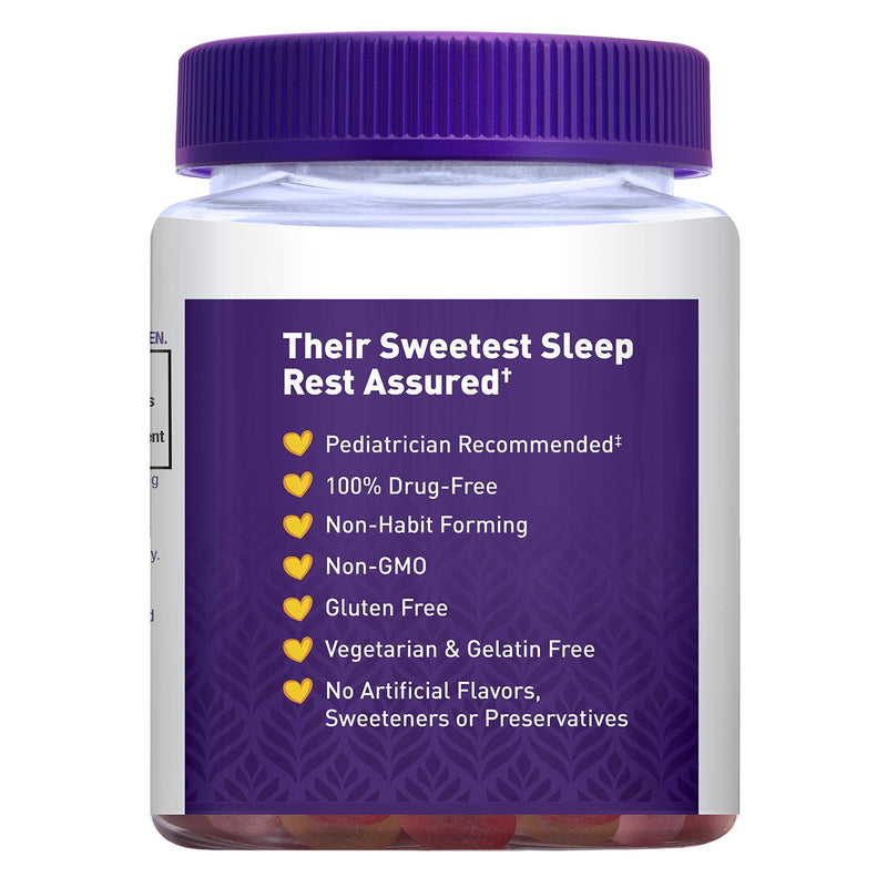 [Australia] - Natrol Kids Melatonin Sleep Aid Gummy, Fall Asleep Faster, 100% Drug-Free and Gelatin Free, Non-GMO, for Ages 4 & Up, 1mg, 90 Berry Flavored Gummies 