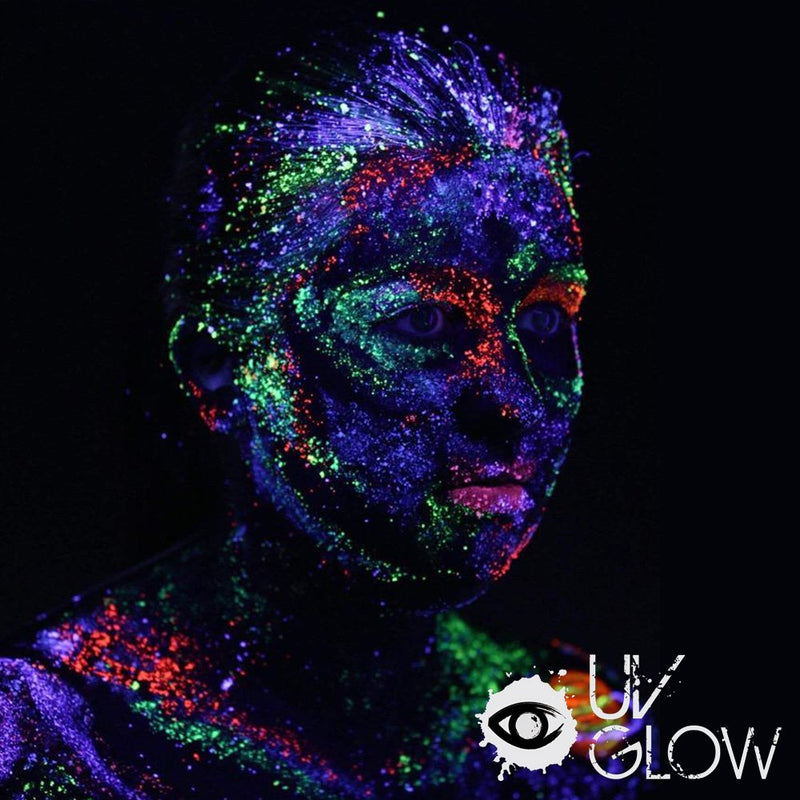 [Australia] - UV Glow Neon Face and Body Paint Set of 8 Tubes - Fluorescent - Brightest glow under UV! 