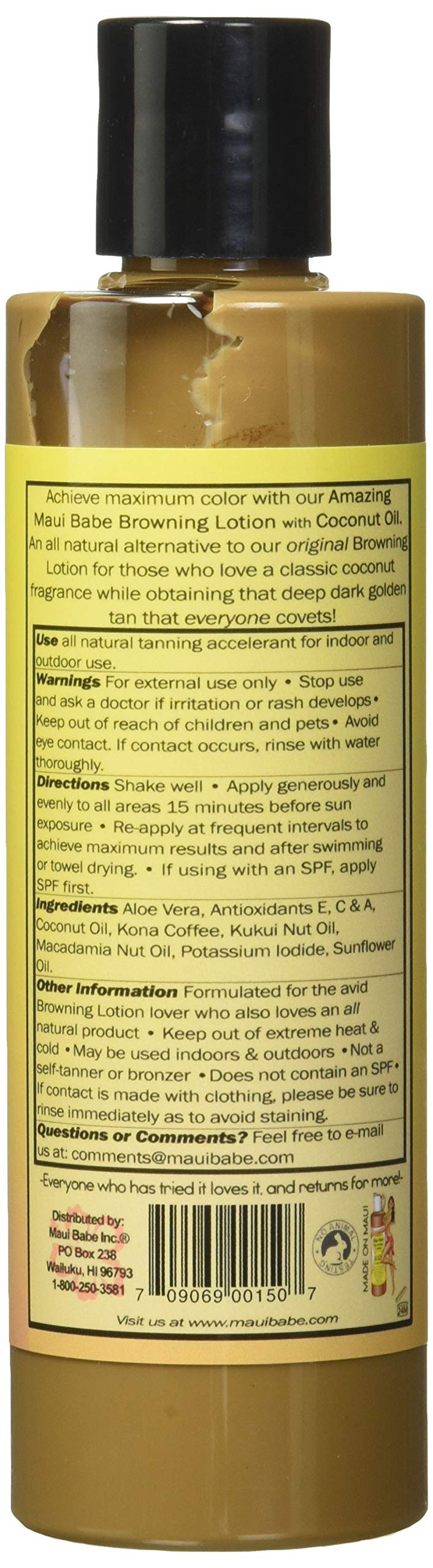 [Australia] - Maui Babe Browning Lotion with Coconut Oil 8oz (236ml) 
