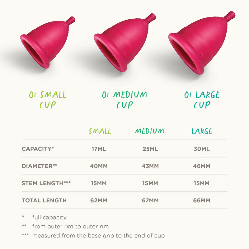 [Australia] - Oi Cup, Zero-Waste Reusable Menstrual Cup, Hypoallergenic and Recyclable, Large Large 1 Count 