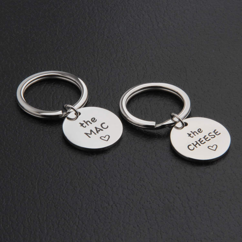 [Australia] - His And Hers Jewelry The Mac The Cheese Keychain Gift For Couples Anniversary Jewelry Wedding Gift Mac Cheese Keychain 