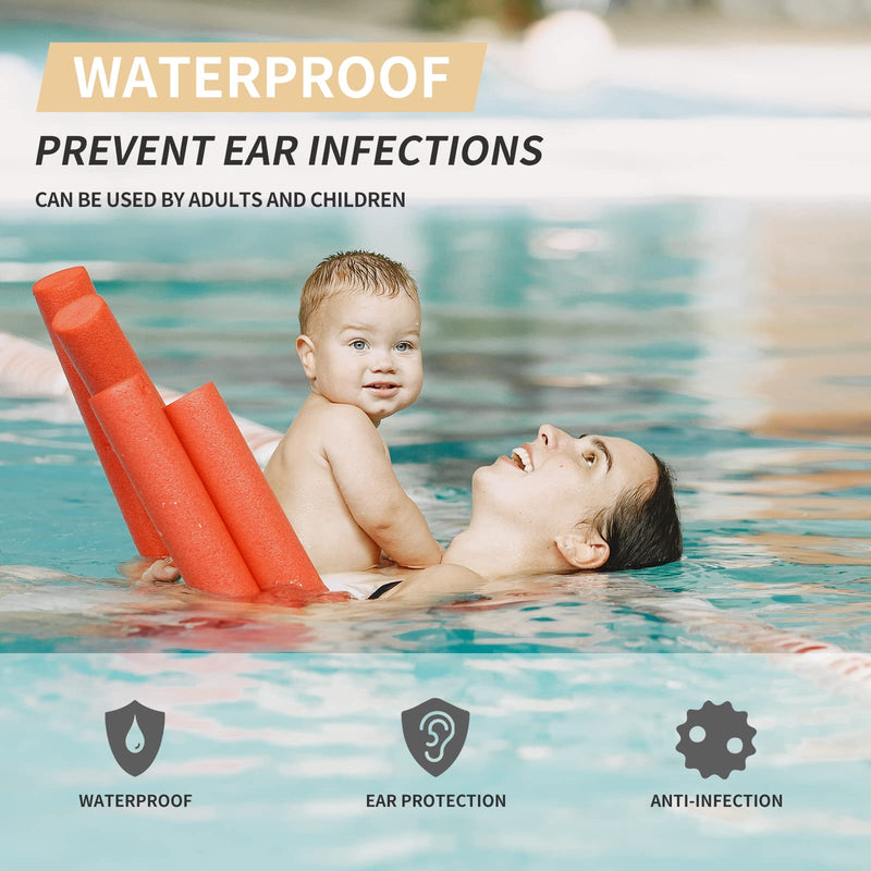 [Australia] - Silicone Moldable Earplugs Waterproof, 27dB SNR, 5 Pairs, Ear Plugs for Sleeping, Showering, Working and Study by Lysian (Skin) Skin 