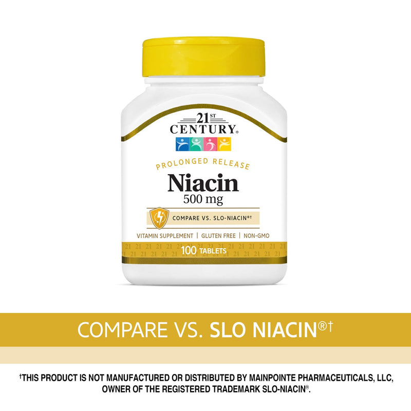[Australia] - 21st Century Niacin 500 mg Prolonged Release Tablets, 100 Count (27474) 
