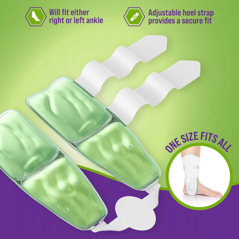 [Australia] - Premium Air Stirrup Ankle Brace Stabilizer With Air & Gel Cold Therapy - One Size Fits All 