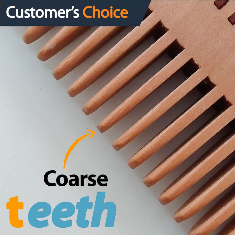 [Australia] - Man vs Beard™ Original Antistatic Wooden Beard Comb, Coarse & Fine Teeth, Moustache & Beard Grooming 