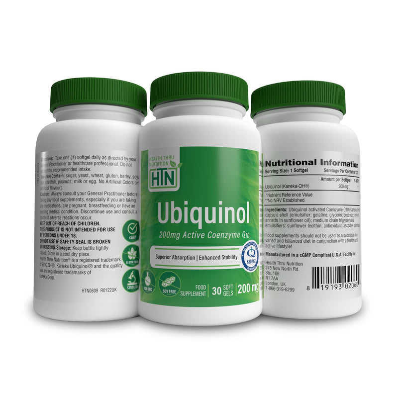 [Australia] - Ubiquinol 200 Milligram EAF CoQ10 (Enhanced Absorption Formula Coenzyme Q10 as Kaneka Ubiquinol) (30 Softgels) 30 Count (Pack of 1) 