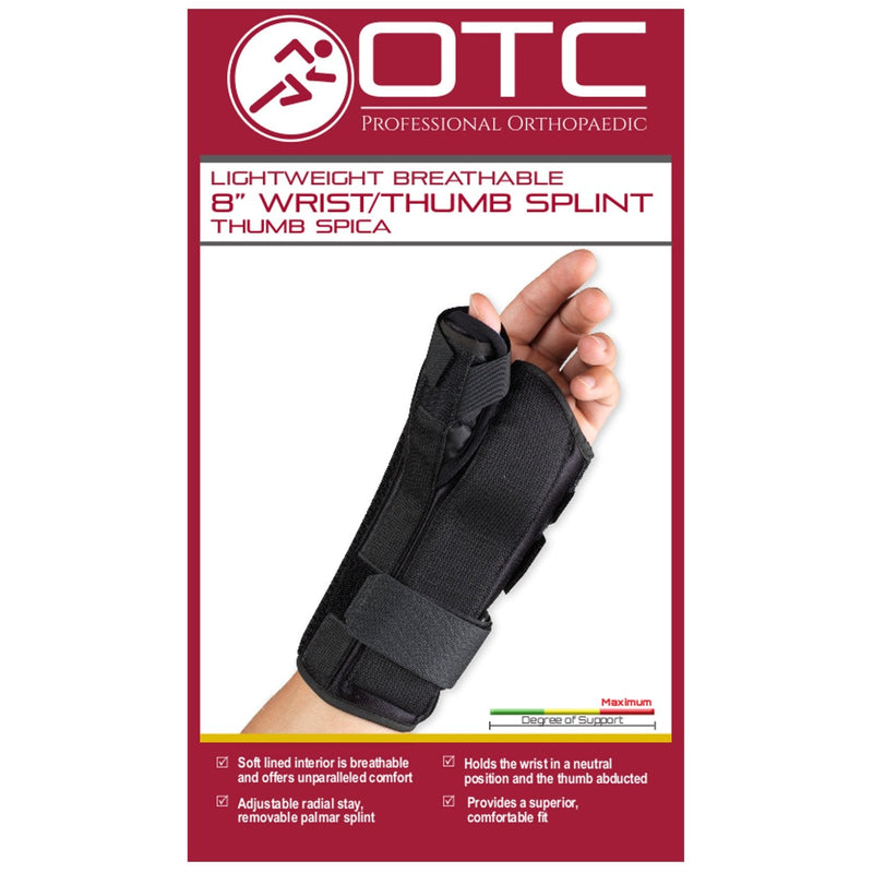[Australia] - OTC OTC Wrist-Thumb Splint, 8-Inch Adult, Lightweight Breathable, X-Large X-Large (Pack of 1) 8 Inch (Right Hand) 
