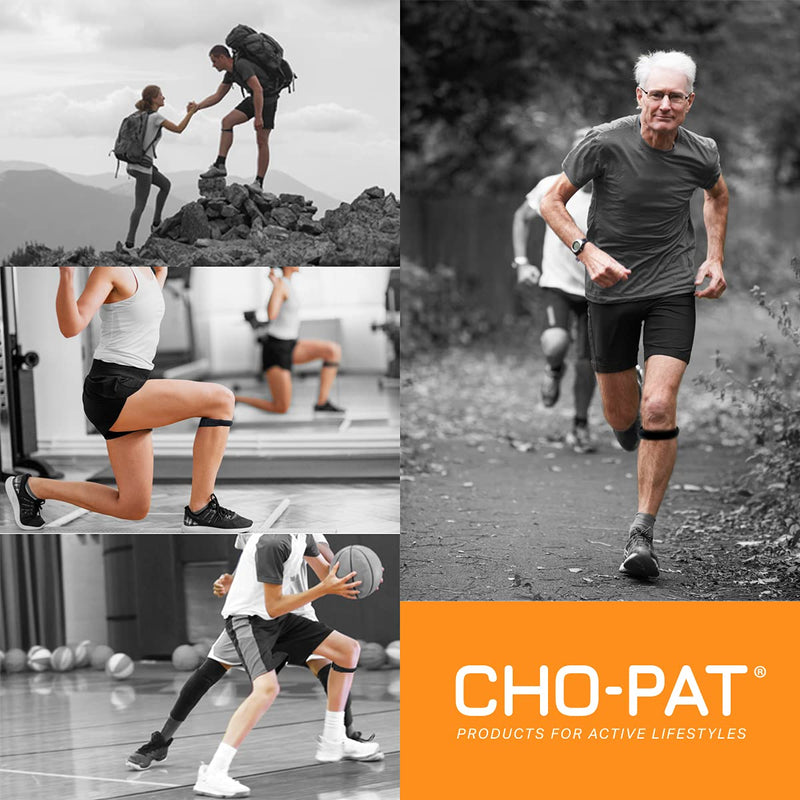 [Australia] - Cho-Pat Original Knee Strap, Patella Support for Runner’s Knee, Jumper’s Knee, Osgood Schlatter’s, and Chondromalacia, Black, Large Large (Pack of 1) 