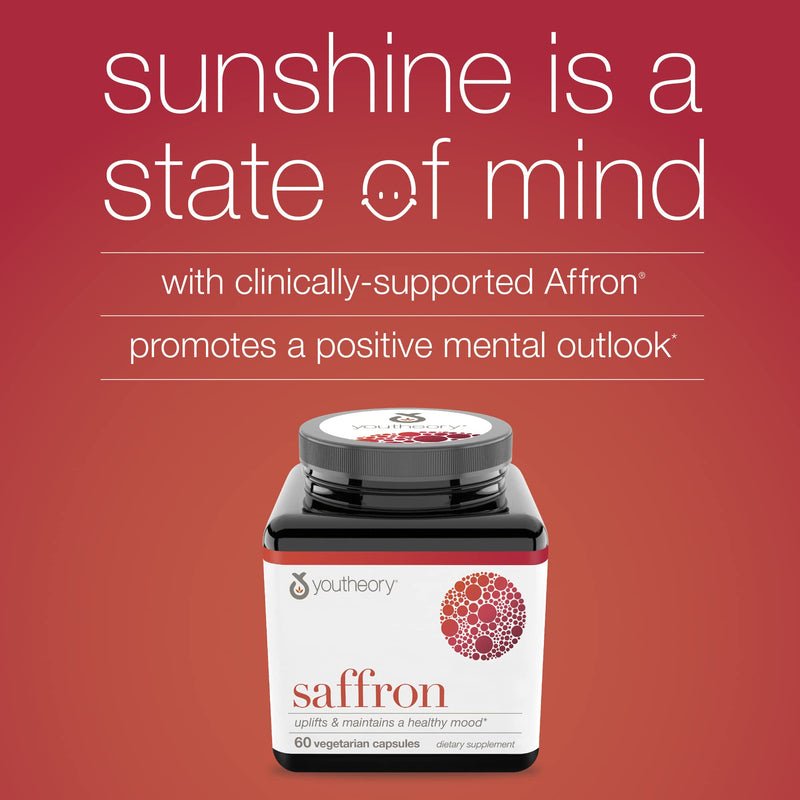 [Australia] - Youtheory Saffron Advanced with Rhodiola, 60 Count (1 Bottle) 