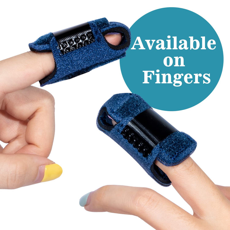 [Australia] - Welnove 1 Pair Toe Splint,Toe Straightener for Hammer Toe,Bent Toe,Claw Toe,Crooked Toe,Toe Wrap to Align and Support Toe - Blue Blue-Toe Splint 