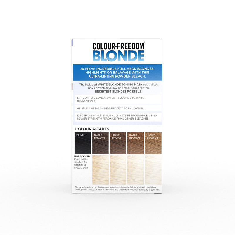 [Australia] - Knight & Wilson Colour Freedom Blonde Ultra High Lift Hair Bleach Powder and White Blonde Neutralising Toner pack. Up to 9 levels of lift. 