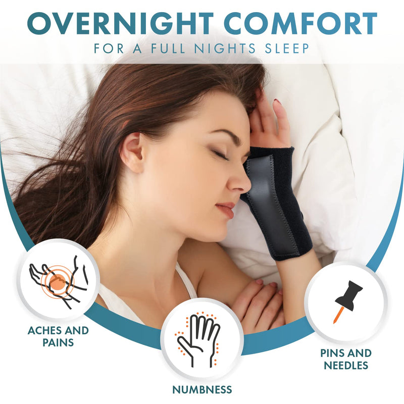 [Australia] - Actesso Advanced Wrist Support Brace - Carpal Tunnel Splint - Relieves Wrist Pain, Sprains, Tendonitis and RSI (Large, Right) L 