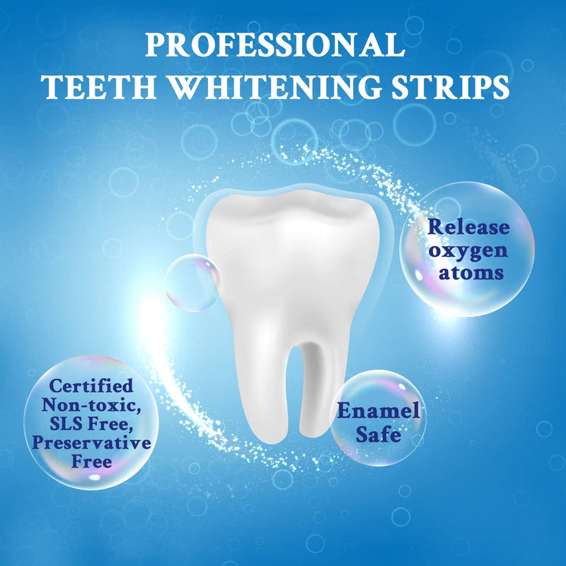 [Australia] - Teeth Whitening Strips(40 strips), Teeth Whitening, Whiter in 14 Days, Zero Peroxide, Safe and Effective Whitening Strips, Professional Teeth Whitening Strips 