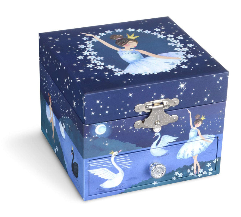 [Australia] - Jewelkeeper Musical Jewelry Box with Spinning Ballerina, Glitter Design, Swan Lake Tune 