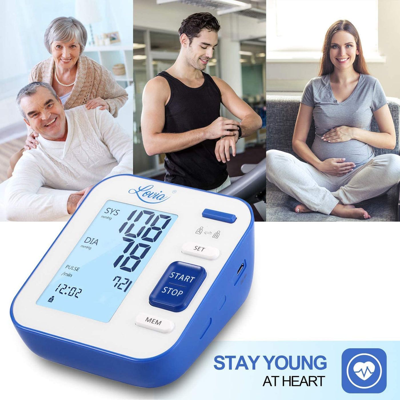 Lovia Intelligent Type Digital Blood Pressure Monitor w/ LCD