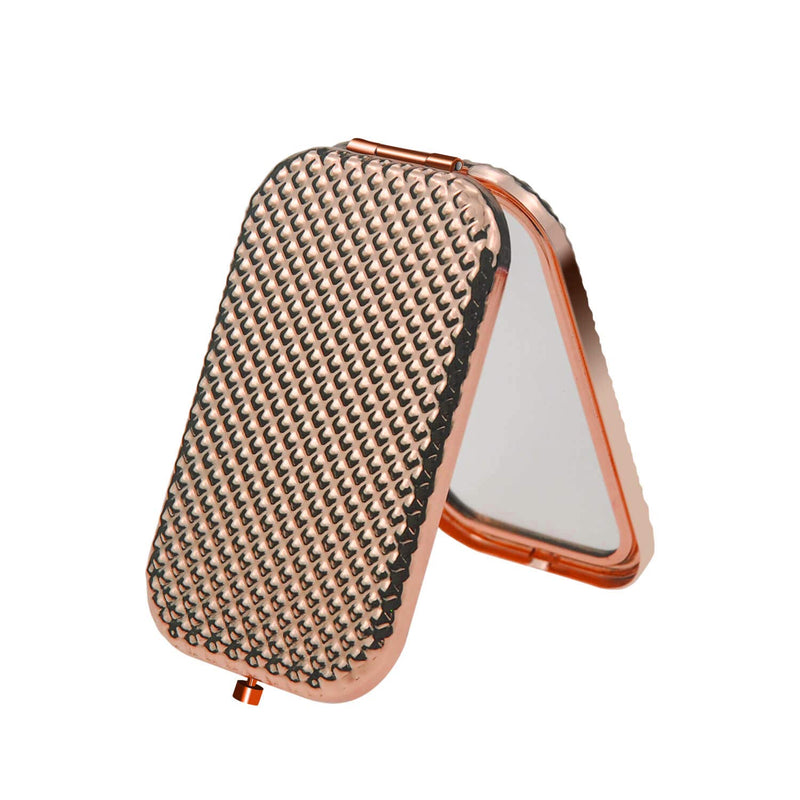 [Australia] - LINPO Compact Mirror, Travel Purse Mirror Compact Double Sides 2X & 1x Magnification Hand Mirror Metal with Piano Design, Travel Makeup Mirror for Women and Girls as a Gift 