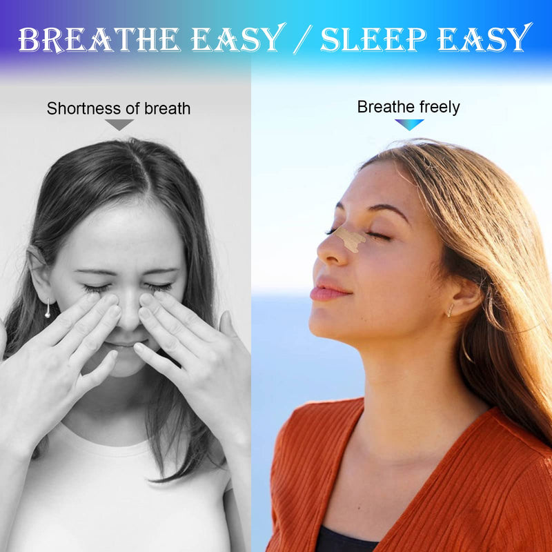 [Australia] - Nasal Strips, Breathe Nose Strips to Reduce Snoring and Relieve Nose Congestion, Drug-Free, Works Instantly to Improve Sleep, Relieve Nasal Congestion Due to Colds &Allergy, 9*2.5*12 cm(80Pcs) 