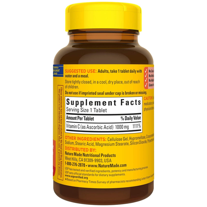 [Australia] - Nature Made Vitamin C 1000 mg, 100 Tablets, Helps Support the Immune System 100 Count (Pack of 1) 