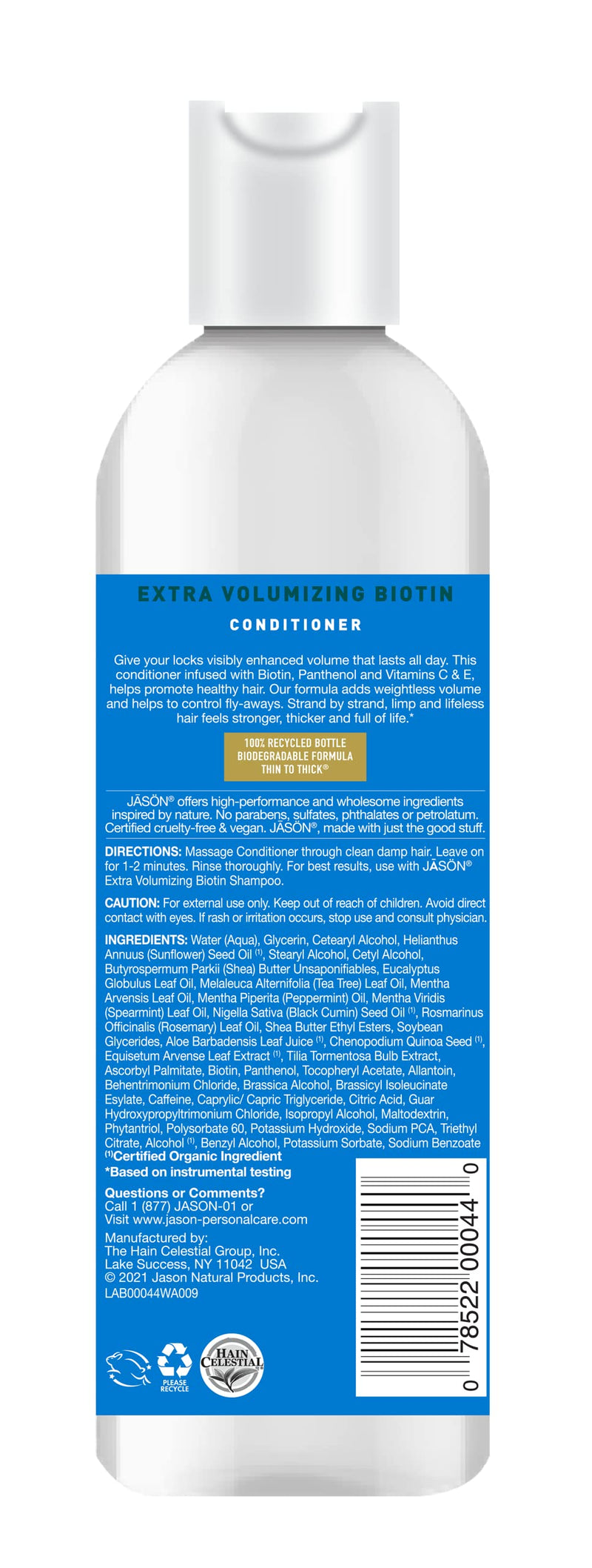 [Australia] - Jason Conditioner, Thin to Thick Extra Volume, 8 Oz 8 Fl Oz (Pack of 1) 