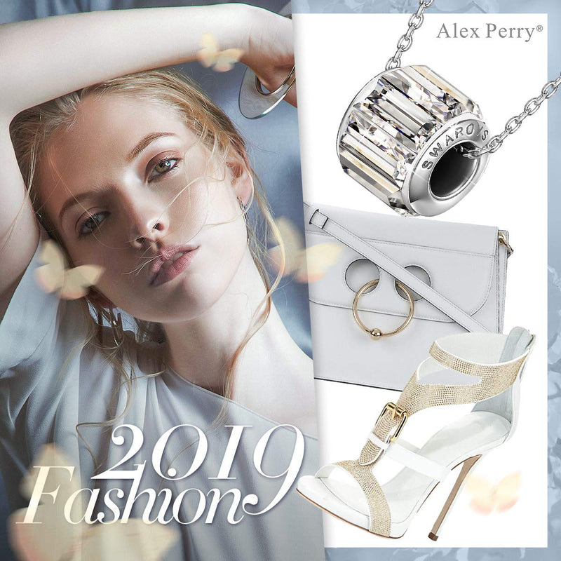 [Australia] - Alex Perry Christmas Jewelry Gifts Necklace for Women, ✦Rotating Elf✦ Bead Pendant Necklace 925 Sterling Silver Chain, with Crystals from Swarovski Gifts for Women Ladies Girls clear rotating bead necklace 