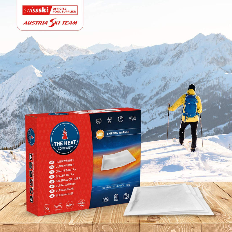 [Australia] - HE HEAT COMPANY Ultrawarmer - 3 Pieces - Transport Warmer without Adhesive Surface - EXTRA WARM - 40 Hours of Warmth - Instant Heat - Air Activated - Purely Natural 