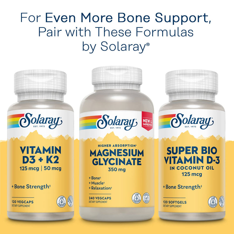 [Australia] - Solaray Calcium Citrate w/Vitamin D3 1000mg, Healthy Bones & Teeth, Heart, Muscle & Nerve Support, 60 Serv, 240 VegCaps 