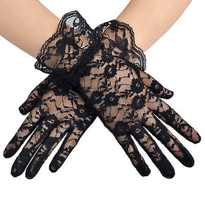 [Australia] - DreamHigh Women Gorgeous Lace Gloves Black 