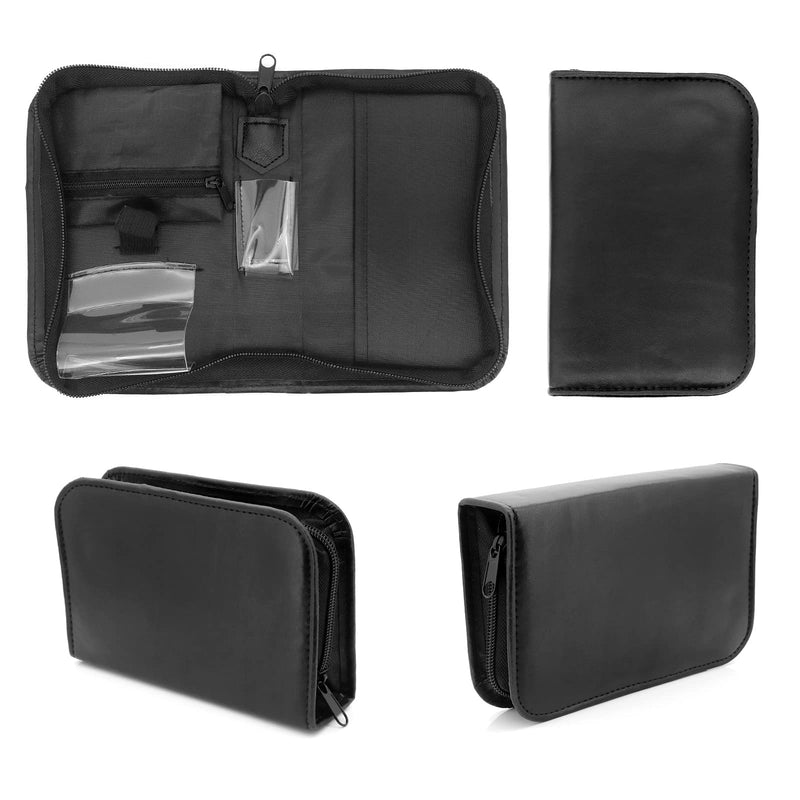 [Australia] - Hooshion PU Leather Glucose Meter Storage Bag, Travel Case Organizer Pouch for Blood Glucose Meter and Accessories, Diabetic Supplies Travel Case 