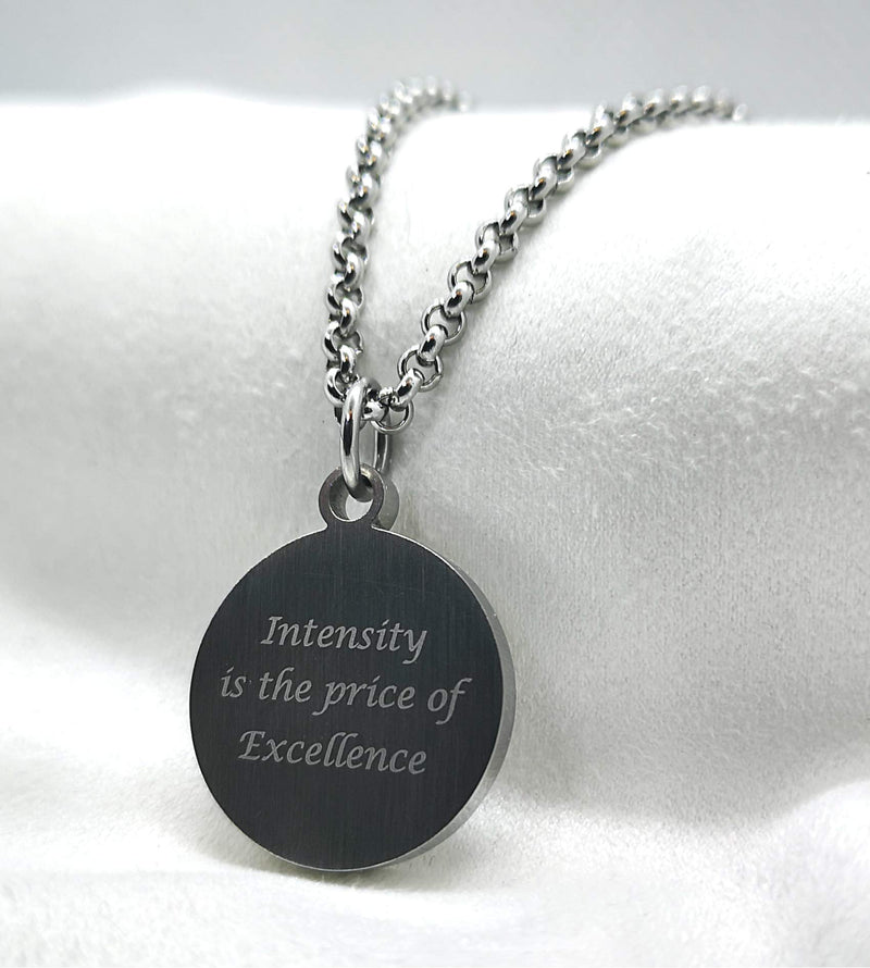 [Australia] - Pendant Sports Athletes Necklace Solid Stainless Steel with Inspiring Quote Beautifully Engraved on The Back. Available in Baseball Basketball Football Soccer Hockey. Football - Hand Painted 