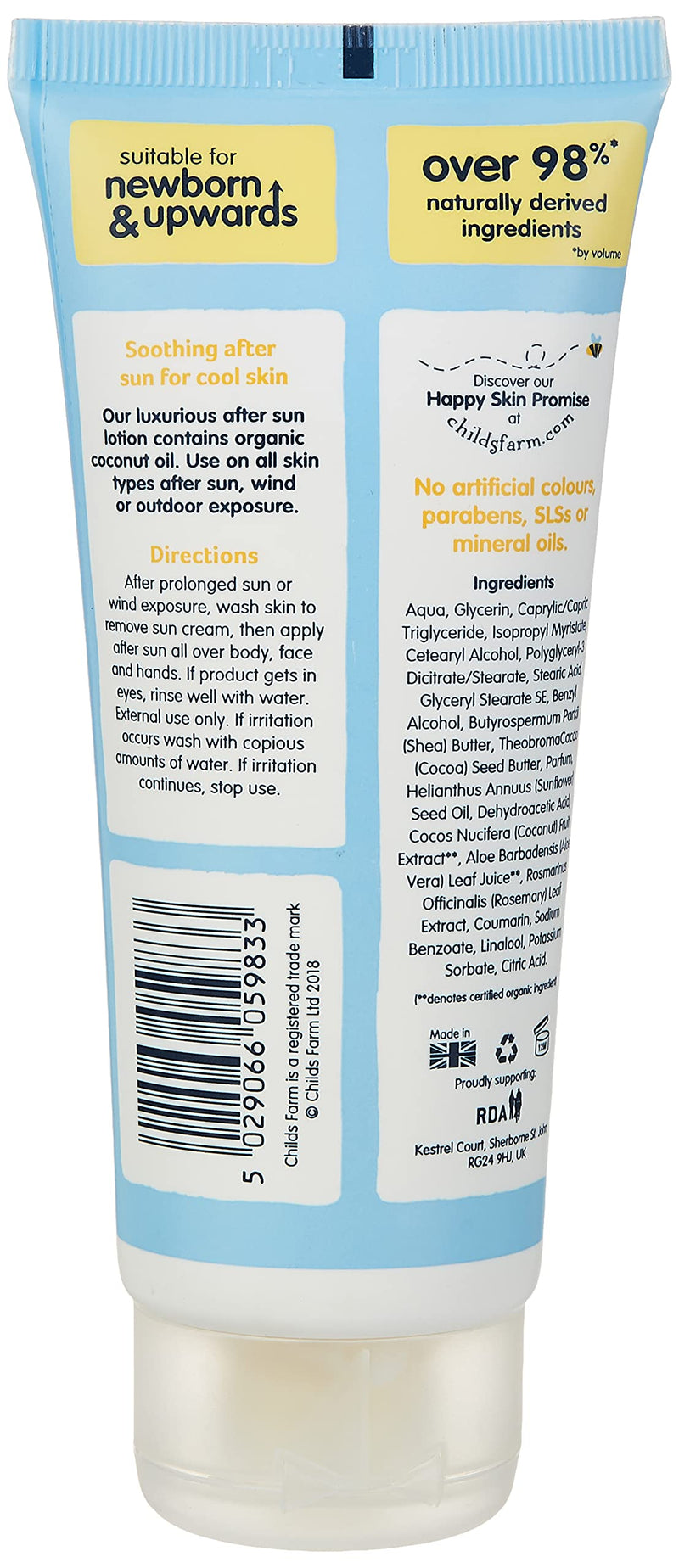 [Australia] - Childs Farm | Kids and Baby After Sun Cream with Organic Coconut | Soothing & Moisturising | Suitable for Sensitive Skin |100 ml 