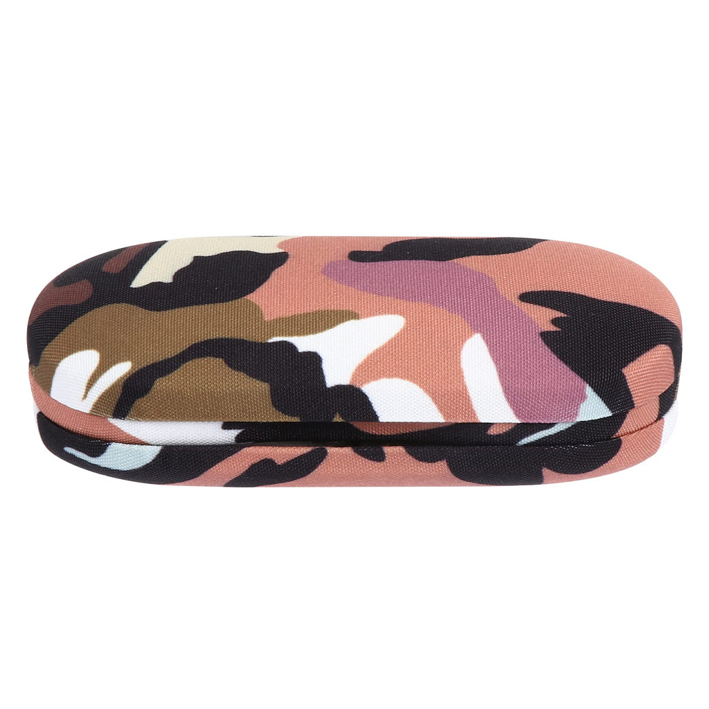 [Australia] - Hemoton Portable Contact Lens Case Glasses Case 2 in 1 Double Sided Contact Lens Box Holder Container Sunglasses Pouches with Built- in Mirror for Men Women Camouflage 