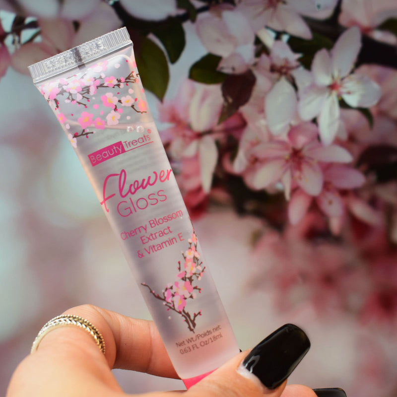 [Australia] - Flower Gloss Cherry Blossom Scented Lip Gloss Infused with Cherry Blossom Extracts and Vitamin-E, .63oz 