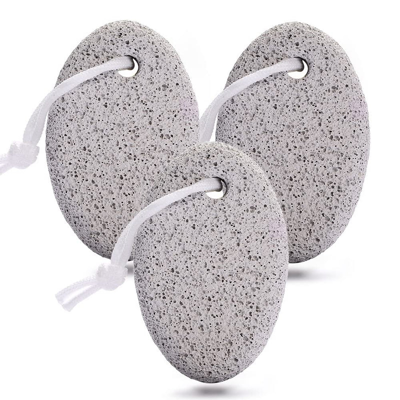 [Australia] - Natural Pumice Stone for Feet, Borogo 3-Pack Lava Pedicure Tools Hard Skin Callus Remover for Feet and Hands - Natural Foot File Exfoliation to Remove Dead Skin, Heels, Elbows, Hands A-white 