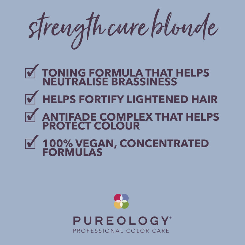 [Australia] - Pureology | Strength Cure Best Blonde Purple Conditioner | Restore & Tone for Brassy Blonde Hair | Vegan 1000ml 