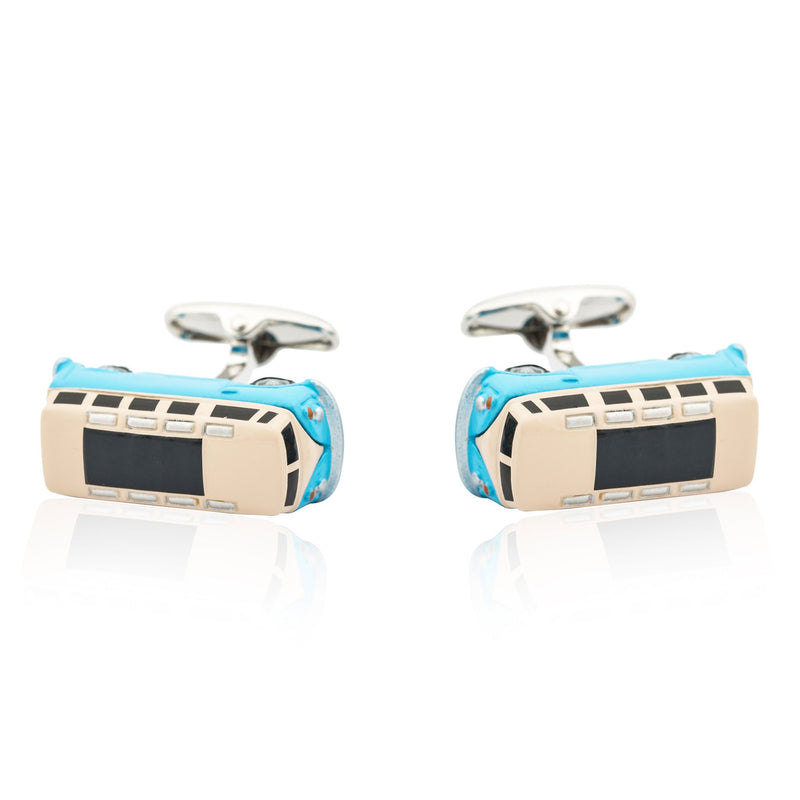 [Australia] - Cuff-Daddy Camper Surfer Surf Surfing Bus Cufflinks Blue with Presentation Box 