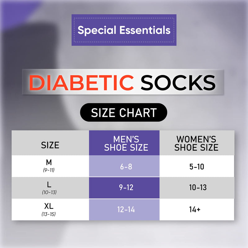 [Australia] - Special Essentials 12 Pairs Men's Cotton Diabetic Ankle Socks Black Grey White (10-13, Black) Large 