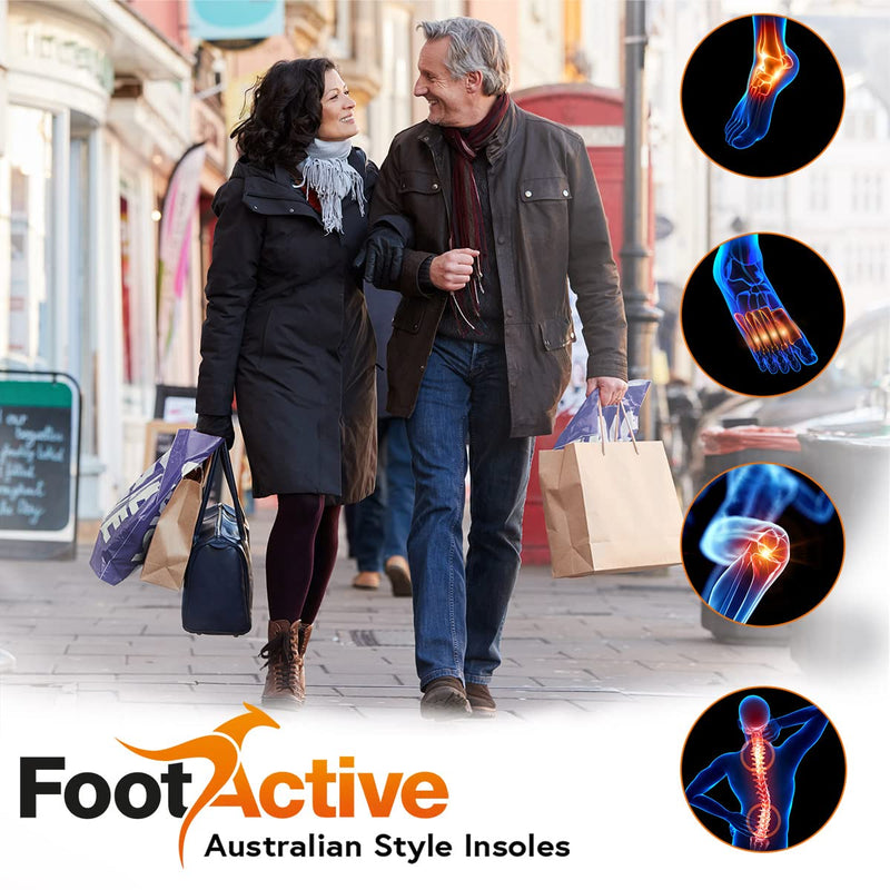 [Australia] - FootActive CASUAL - 3/4 Length insole for heel pain, heelspurs, plantar fasciitis, knee and back pain 11-13 