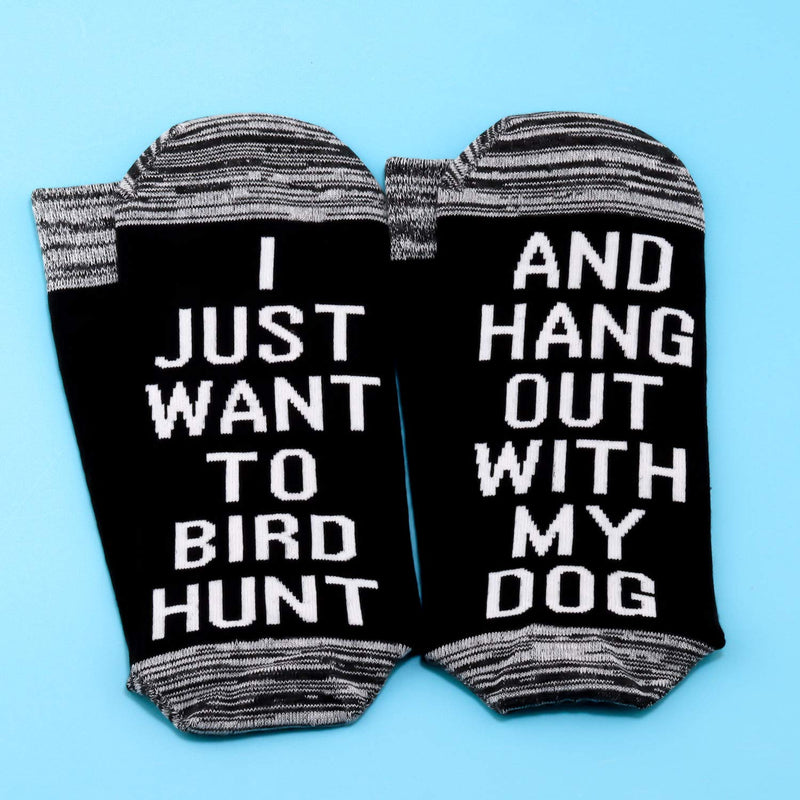 [Australia] - PYOUL Bird Hunting Gift Hunting Dad Gift Hunting Lover Gift I Just Want To Bird Hunt And Hang Out With My Dog Socks 