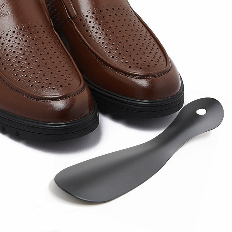 [Australia] - Metal Shoe Horn Stainless Steel ShoeHorn 7.5 Inches - Portable for Travel Use Black 
