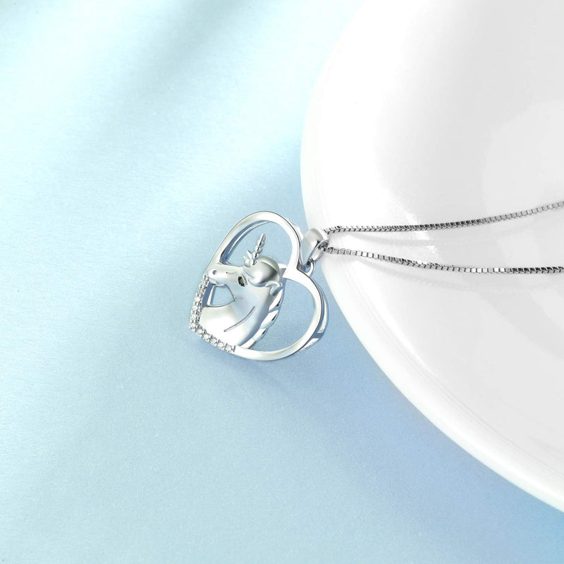[Australia] - YFN Sterling Silver Unicorn Pendant Necklace Unicorn Jewelry Gifts for Women Girls 
