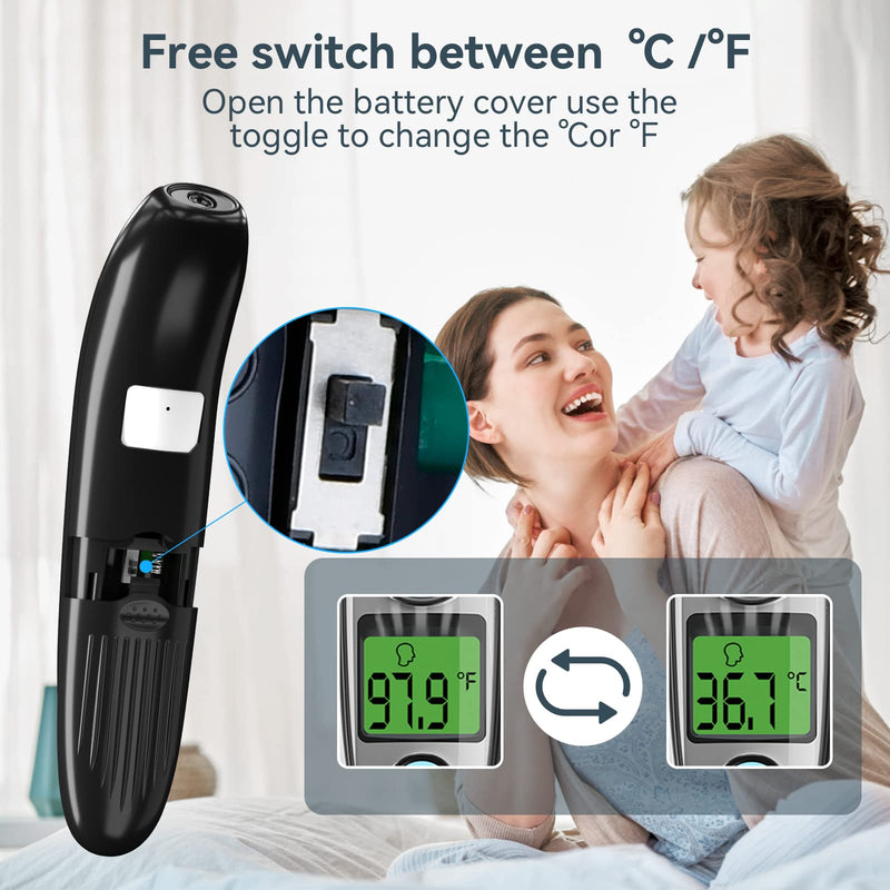 [Australia] - Metene Baby Thermometer for Fever, New Generation Professional Digital Medical Forehead and Ear Thermometer, thermoelectric Pile Sensor+3 Built-in Sensors for Best Accuracy, for Baby Kids and Adults 