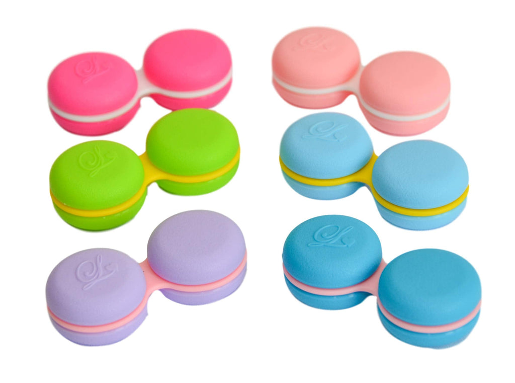[Australia] - SPORTS WORLD VISION 3 Pieces New Macaroon Blue Contact Lens Storage/Soaking Case for Left/Right Eyes � Durable, Compact, Portable and Leakproof Contact Lens Cases 3 Pcs Dark Blue 