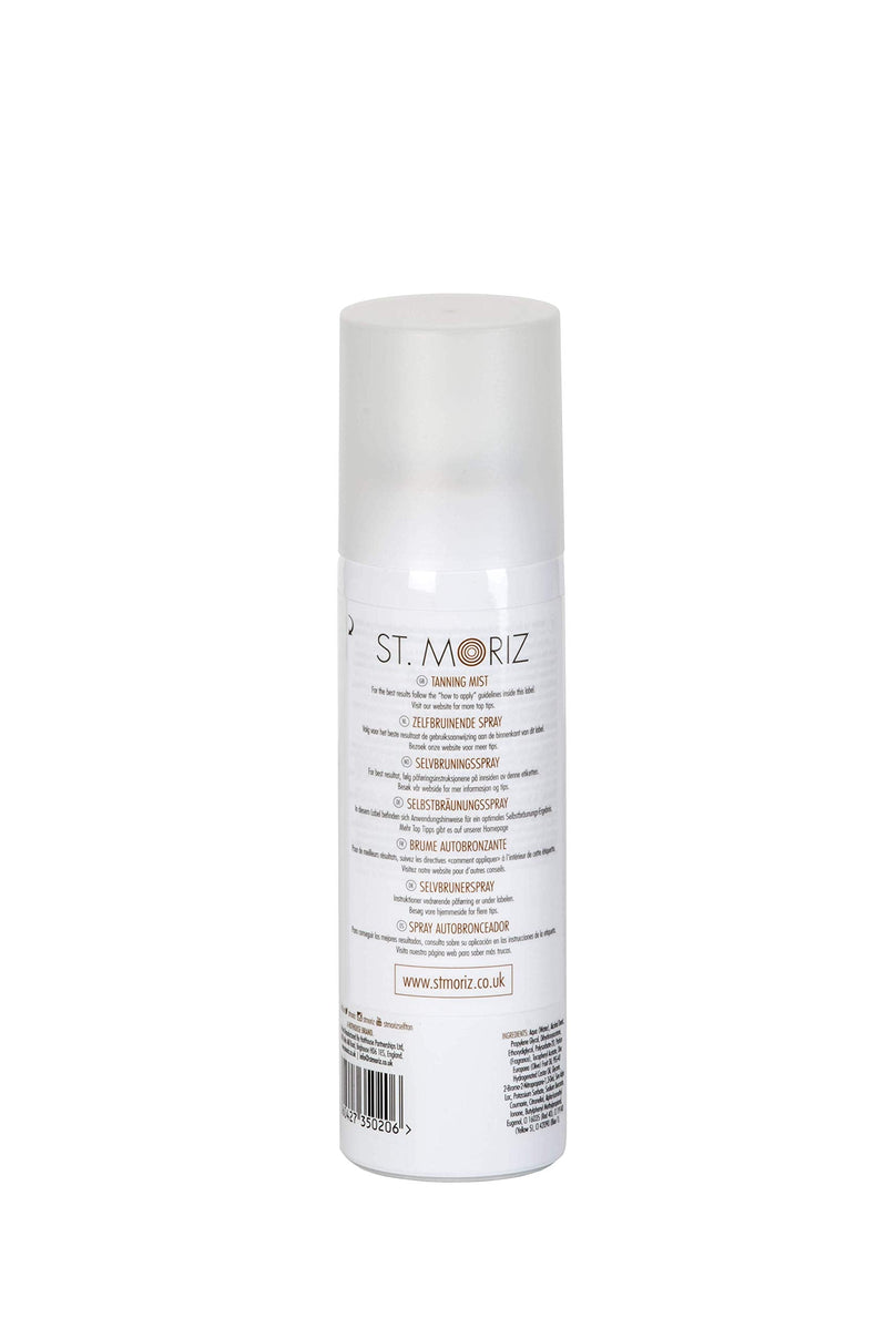 [Australia] - St Moriz Professional Instant Tanning Mist with Aloe Vera, Vitamin E, Fast Drying Vegan Fake Tan, Medium (150ml) 