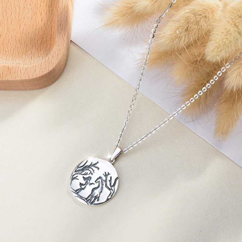 [Australia] - CELESTIA Celtic Horse Head Necklace Women Sterling Silver Pendant Horse Jewelry Gifts for Girls Men and Horse Lovers girl and horse 