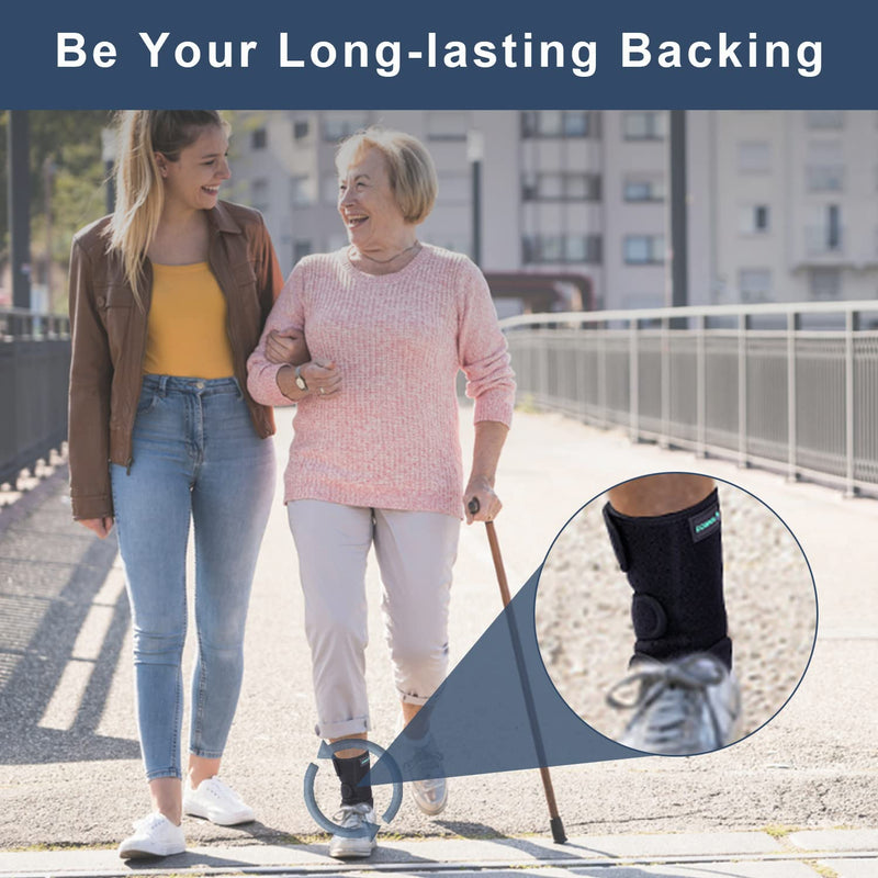 [Australia] - JOMECA Drop Foot Brace with Arch Support, Medical Grade Adjustable AFO & Foot Orthosis Brace for Walking, Relieve the Instability of Lower Limbs by MS, TBI, Stroke, Cerebral Palsy, Fracture (Right, Medium) Right 